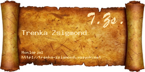 Trenka Zsigmond névjegykártya